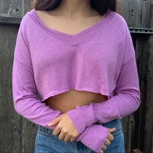 Super cute lavender/ light purple cropped sweater